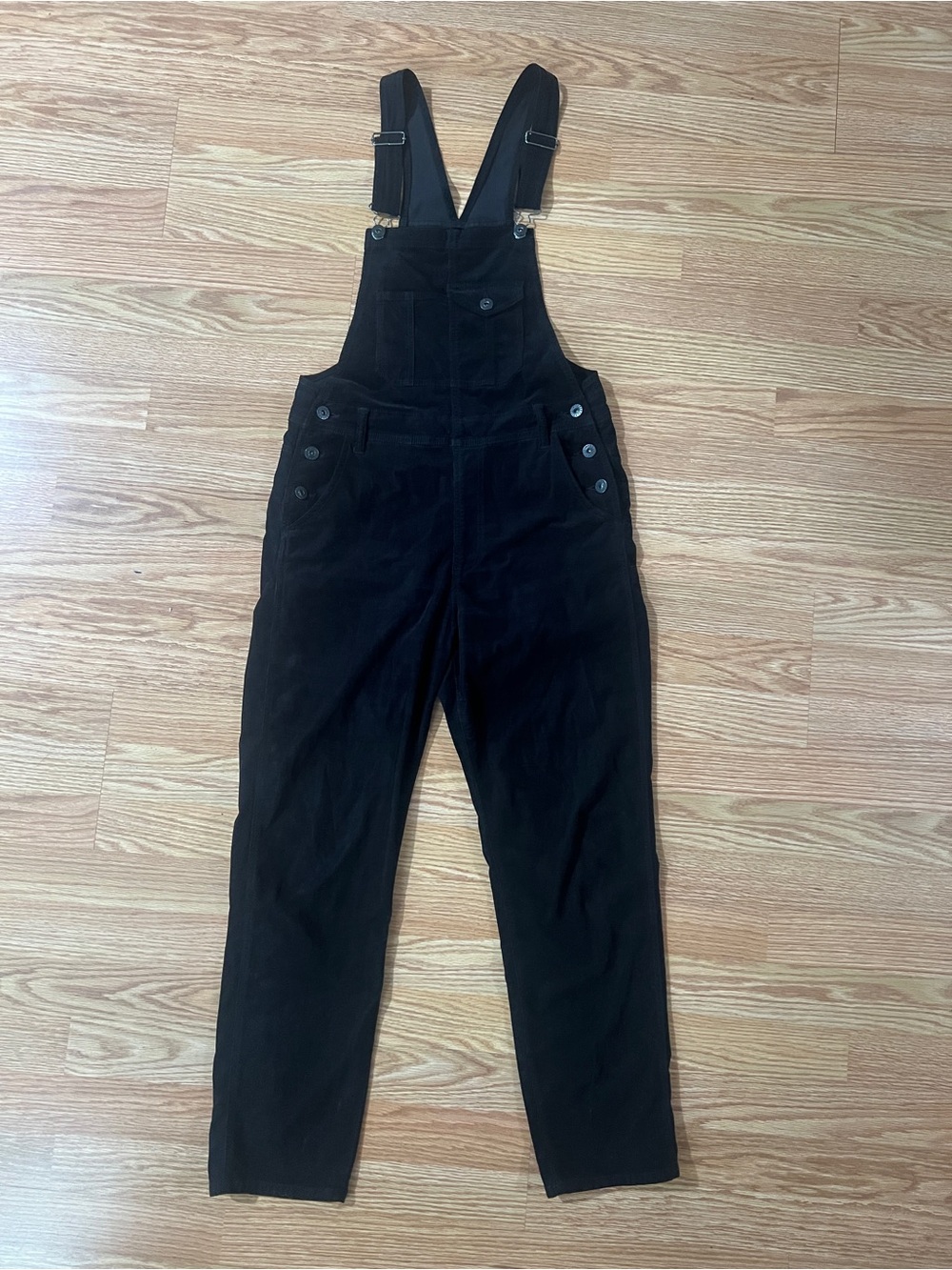 Ag Adriano Goldschmied Black Corduroy Women's Overalls